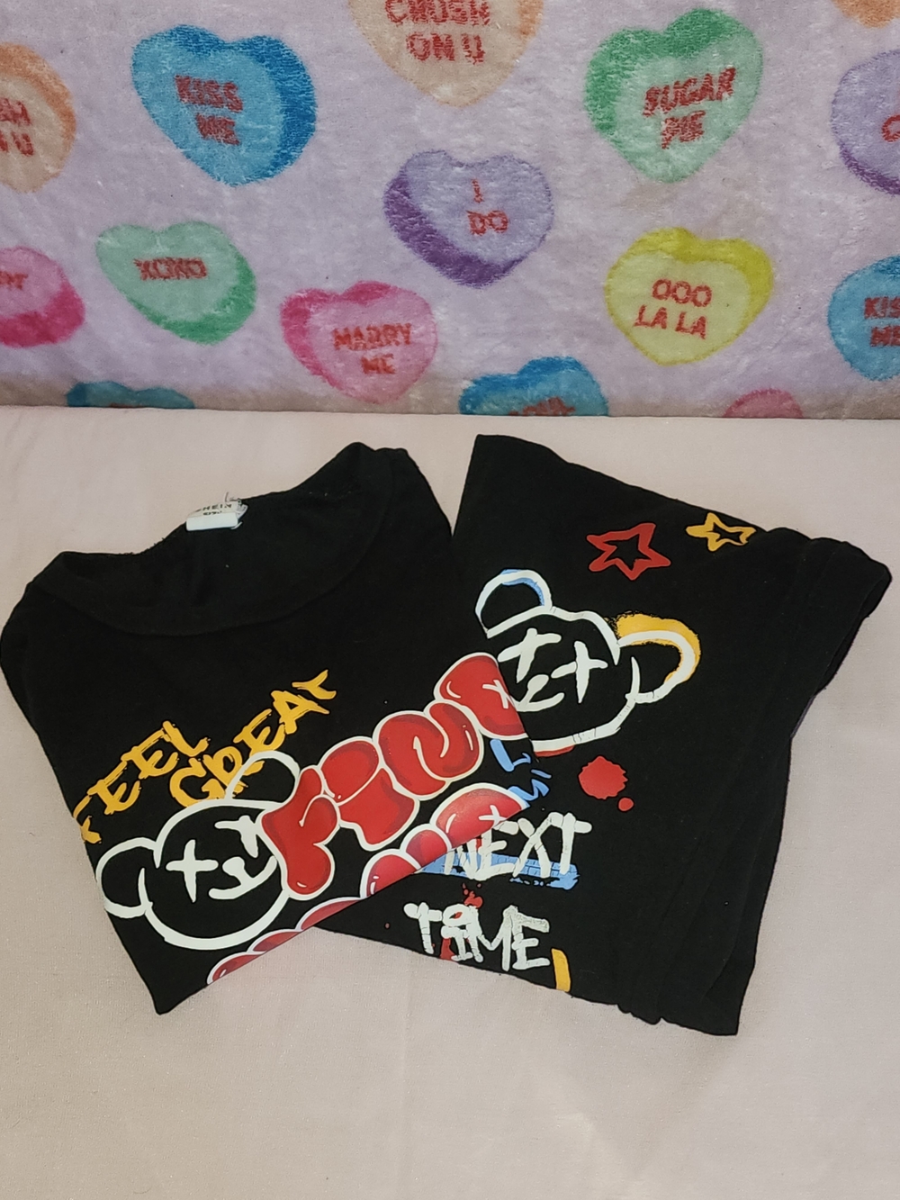 Black Graphic Kids Tee - Unbranded